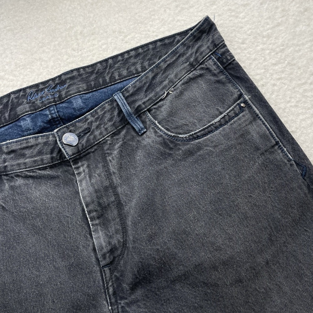 Robert Graham Jeans Mens 39x34 (Tag 38) Dark Gray Straight Leg Designer Casual
